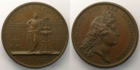 Tokens and Medals bronze Medals of Louis XIV année 1672 MAUGER Le Roi protecteur de l'Académie Française bronze 41mm SUP/FDC -