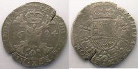 Feudal coins Franche-Comté Comtes de Bourgogne Patagon Philippe IV (1621-1665) 1624 Dôle TB+ -