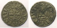 Coins of crusaders states Denier Frankish Greece, Duchy of Athens William de la Roche (1280-1287) Denier TTB -