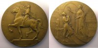Tokens and Medals bronze Numismatics of the Universal Exhibitions Bruxelles (B) 1910 Devresse Médaille en bronze 71mm SUP/FDC -