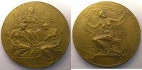 Tokens and Medals bronze Numismatics of the Universal Exhibitions Liège (B) 1905 DUBOIS bronze 70mm SUP/FDC -