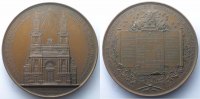World coins bronze Belgium Medals BRAEMT Bénédiction de la 1ère pierre de l'église de Malines 6 avril 1862 Malines bronze 68mm SUP -