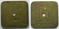 Emergency coins and tokens PONT-A-MOUSSON (54) Coopérative du Personnel des Fonderies de P.A.M. Elie 10.7 10 F Lt, 4a 29mm TTB -