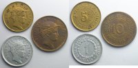 Emergency coins and tokens PARIS (75) Ecole Pratique de Commerce Elie E25.2, 3 et 5 5 c, 10 c, 1 F Cu et Alu, R 23, 27 et 23,5mm TTB+/SUP -