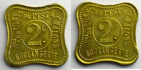 Emergency coins and tokens CHALONS/MARNE (51) Société de Consommation de l'Est - Boulangerie Elie 30,2 2 c Lt,8a 26 mm FDC -