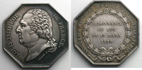 Tokens and Medals Jeton Numismatics of insurance companies Paris, Mutuelle des 4 départements Jeton octogonal en argent Louis XVIII Incendie TTB -