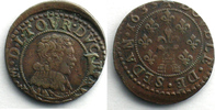 Feudal coins Double Tournois Ardennes Principauté de Sedan Double Tournois (Frédéric-Maurice de la Tour d'Auvergne 1623-1642) 1635 TTB -