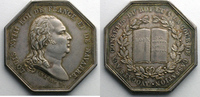 Tokens and Medals Jeton Numismatique de la Justice Avocats Jeton octogonal en argent 35mm Avocats aux conseils du Roi et à la cour de cassation Louis XVIII SUP -