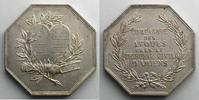 Tokens and Medals jeton Numismatique de la Justice Avoués jeton octogonal en argent Compagnie des Avoués près le Tribunal Civil d'Amiens SUP -