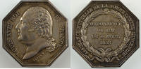 Tokens and Medals Jeton Numismatics of insurance companies Somme Jeton octogonal en argent Louis XVIII Incendie SUP -