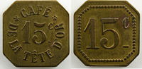 Emergency coins and tokens NANCY (54) Café de la Tête d'Or 15c Lt, 4c 22mm TTB -