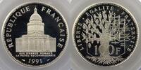Coins of France 1959-2001 100 Francs 100 Francs G.898 Panthéon 1991 PCGS-PR67DCAM BE -