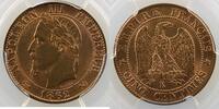 Coins of France 1793-1959 5 Centimes 5 Centimes G.155 Napoléon III tête laurée 1862 K (Bordeaux) PCGS-MS64RB pr.FDC -