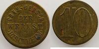 Emergency coins from Alsace-Lorraine BISCHHEIM (67) Consum Genossenschaft der Werkstätte 10 (Pf) Laiton TTB -