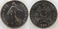 Coins of France 1959-2001 5 Francs 5 Francs G.771 Semeuse nickel 1984 PCGS-MS67 FDC -