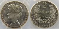 Luxembourg coins 2 Francs Marie-Adelaïde (1914-1919) 2 Francs 1914 Essai en argent PCGS-SP64 pr.FDC -