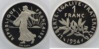 Coins of France 1959-2001 1 Franc 1 Franc G.474 Semeuse 1994 dauphin PCGS-PR69DCAM BE -