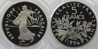 Coins of France 1959-2001 5 Francs 5 Francs G.771 Semeuse nickel 1994 dauphin PCGS-PR68DCAM BE -