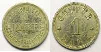 Emergency coins from Alsace-Lorraine ILLKIRCH-GRAFFENSTADEN (67) Consum-Genossenschaft 1 Mk Zn Ni, R 24mm TTB -