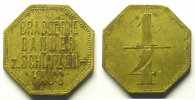 Emergency coins from Alsace-Lorraine MULHAUSEN (Mulhouse) (68) Brasserie Danner z.Schützenhaus 1/4 litre bière Lt, 8 21,5mm TTB -