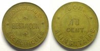 Emergency coins and tokens BESANCON (25) Fourneaux Economiques Elie 60,1 10 c Lt,R 28 mm -