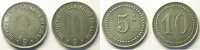 Emergency coins and tokens HAVRE (LE) (76) Tréfileries et Laminoirs Elie 196.1 et 196.2 5 c et 10(c) Al, R 26mm TTB+/SUP -