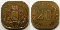 Emergency coins and tokens NEUILLY-SUR-SEINE (92) Solidarité Commerciale et Industrielle Elie 10.2 20 c 1918 Cu,4a 26 mm (ESSAI) FDC -