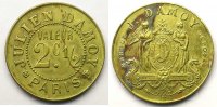 Emergency coins and tokens PARIS (75) Damoy Julien Elie D10.1 2 1/2 c Lt, R 25mm TTB+ -