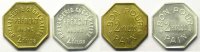 Emergency coins and tokens PREMONT (02) Boulangerie Coopérative Elie 10.1 et 10.2 2 kg Pain Lt, 8 et Al, 8 20,5mm SUP/FDC -