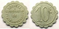 Emergency coins and tokens THAON-LES-VOSGES (88) Société Coopérative Elie 25.2a 10 c Al,Rf 21,5 mm TTB -