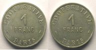 Emergency coins and tokens PARIS (75) Coopérative - Paris Elie C1055,2 1 F Al,R 19 mm TTB/SUP -