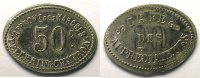 Emergency coins and tokens PARIS (75) Pellerin & Chapron, Approv. Des Marchés Elie P135.1 50 c Zn Ni, Ov 22x30 mm SUP -