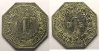 Emergency coins and tokens PARIS (75) Pellerin & Chapron, Approv. Des Marchés Elie P135.2 1 F Zn Ni, 8 25 mm TTB -