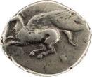 Ancient Greek 320 – 280 BC. Arkanania, Leukas AR Stater - Athena in Corinthian Helmet aVF