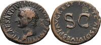 Roman Empire Tiberius Posthumous AE As – Restitution Issue Struck Under Titus As 80 - 81 AD. ss
