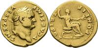 Roman Empire Titus AU Areus – TRI POT PONTIF Aureus 72 AD. Ch Vf