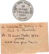Braunschweig-Calenberg-Hannover 1/12 Thaler 1834 mit altem Sammlerzettel - 12 Einen Thaler Wilhelm IV. VF-