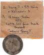 Hannover 1/12 Taler 1853 mit altem Sammlerzettel - 12 Einen Thaler Ernst August - mit altem Sammlerzettel VF
