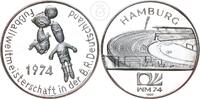 Silbermedaille Hamburg Fußball WM 1974 - BRD -