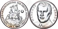 Deutschland / USA Silbermedaille Wernher v. Braun - Apollo 11 - Mondlandung der ersten Menschen - 20.7.1969 -