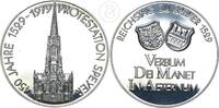 Silbermedaille 450 Jahre Protestation - Speyer - Reichstag zu Speyer -