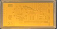 Deutschland BRD Goldmedaille Medaille als Goldnote (AU) - Gedenkprägung 25 Jahre Deutsche Einheit -
