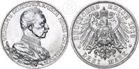 Deutsches Kaiserreich - Preussen 3 Mark Kaiser Wilhelm II in Uniform - 3 Reichsmark zum 25-jährigem Regierungsjubiläum -
