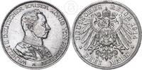 Deutsches Kaiserreich - Preussen 3 Mark Kaiser Wilhelm II in Uniform - 3 Reichsmark zum 25-jährigem Regierungsjubiläum -