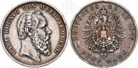 Württemberg 5 Mark 5 Reichsmark König Karl (1864-1891) -