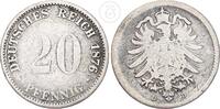 Deutsches Kaiserreich 20 Pfennig 20 Reichspfennig Silber -