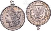 USA Morgan Dollar als Kettenanhänger in Fassung (diese lässt sich aufschrauben, Münze entnehmbar) -