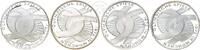 Deutschland BRD 4 x 10 DM Bundesrepublik 4x 10 DM 1972 'Arme' Satz DFGJ -