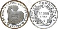Türkei 20000 Lira Fußball Weltmeisterschaft Italien 1990 -