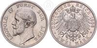 Deutsches Kaiserreich - Lippe Leopold IV. 1904-1918 2 Mark 1906 A vz+/f. st, leicht berieben